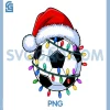 Santa Soccer Ball PNG, Christmas Soccer PNG