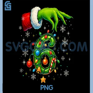 Six Seven 67 Meme Grinch PNG, Funny Christmas Couple Matching PNG