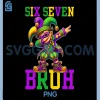 Six Seven Bruh Mardi Gras PNG, Jester Dab 6 7 Meme PNG, Fat Tuesday PNG