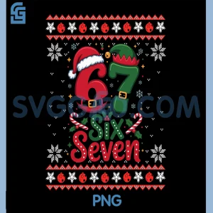Six Seven Christmas PNG, 6 7 Ugly Christmas PNG