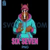 Six Seven Meme Cute Horse 67 PNG, Funny Gen Z Apha Slang PNG