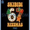 SKIBIDI 67 RIZZMAS PNG, Funny Six Seven Christmas PNG
