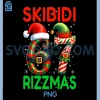 SKIBIDI 67 RIZZMAS Funny PNG, Six Seven Meme Christmas PNG