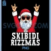 Skibidi Rizzmas Funny PNG, Merry Rizzmas PNG, Santa Christmas PNG
