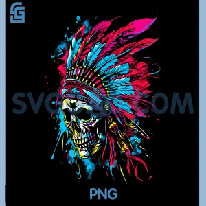 Skull Native American PNG, Indigenous Peoples Day PNG, Native Pride PNG