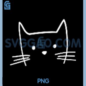 Small Cat Face PNG, Funny Cat Minimalist PNG, Subtle Cat PNG
