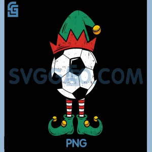Soccer Elf PNG, Christmas Funny PNG, Xmas Elf Soccer Lover PNG