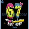 Softball 67 Ice Cream Drip PNG, Six Seven Funny Meme PNG