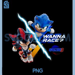 Sonic The Hedgehog 3 PNG, Wanna Race PNG