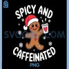 Spicy And Caffeinated PNG, Coffee Gingerbread Christmas PNG