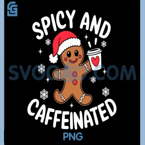 Spicy And Caffeinated PNG, Coffee Gingerbread Christmas PNG
