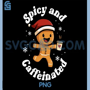 Spicy And Caffeinated PNG, Coffee Gingerbread Christmas PNG