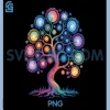 Spiral Garden Sacred PNG, Geometry Tree Mandala Chakra PNG