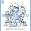 Grinch Christmas Coloring Art SVG, Grumpy Holiday Character SVG