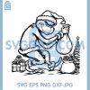 Grinch Style Stealing Christmas Gifts SVG, Grumpy Holiday Line Art SVG