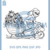 Grinch Inspired Stealing Gifts Sleigh SVG, Christmas Line Art SVG