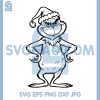 Grinch Style Standing Smug Character SVG, Christmas Line Art SVG