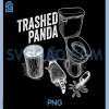 Trashed Panda Funny PNG, Drunk Racoon PNG