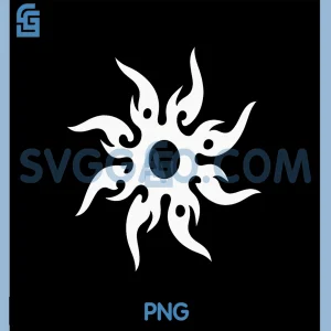 Tribal Flame Sun PNG, Abstract Halloween Gothic PNG