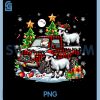 Two Xmas Reindeer Santa PNG, Goats On Colorful Pickup Truck PNG