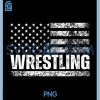 US Flag Wrestling PNG, American Flag Wrestling PNG, Wrestle Vintage PNG
