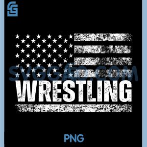 US Flag Wrestling PNG, American Flag Wrestling PNG, Wrestle Vintage PNG
