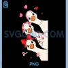 Valentine Cute Goose PNG, Pink Coquette Bow Heart PNG