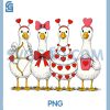 Valentine Goose Squad PNG, Cute Heart Cupid Goose PNG