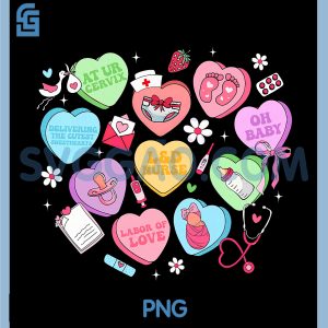 Valentine Labor and Delivery PNG, Nurse Heart PNG