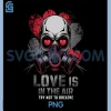 Skull Mask With Hearts PNG, Funny Valentine Quote PNG