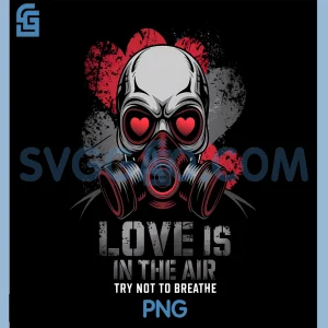 Skull Mask With Hearts PNG, Funny Valentine Quote PNG