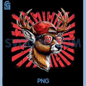 Valentine XOXO Funny PNG, Deer Hunting Buck PNG
