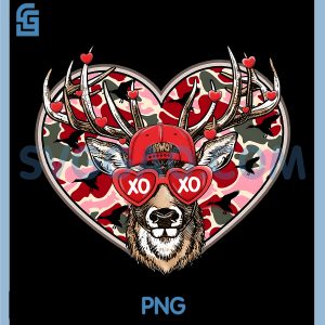 Deer Hunting Buck PNG, Valentine XOXO Funny PNG