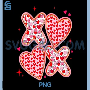 Valentine XOXO PNG, Hearts Lover PNG