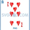 Valentines 6 7 7 of Hearts PNG, Playing Cards Couples Him Her PNG