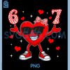 Valentine's Day Six Seven Hearts PNG, 6 7 Meme Gen Alpha Slang PNG