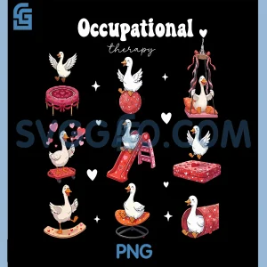 Valentines Occupational Therapy PNG, Silly Goose OT Therapist PNG
