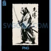 Japanese Samurai Bear Art PNG, Vintage Katana Warrior PNG