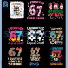 I Survived 67 Days of School PNG Bundle, Funny Six Seven Teacher PNG