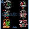 Silent Night 67 Fight PNG Bundle, Funny Christmas Number Battle PNG