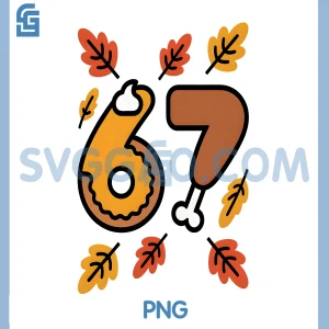 6 7 Meme Thanksgiving Turkey PNG, Thanksgiving Fall Season 6 7 PNG