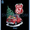 Route 67 Christmas Truck PNG, Retro Holiday Road Sign Design PNG