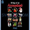 12 Days of Accountant Christmas PNG, Accounting Major Merry Xmas PNG