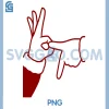 Santa 6 7 Hand Gesture PNG, Christmas Hand Signal Meme PNG