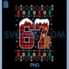 67 Festive Holiday PNG, Six Seven Christmas Meme PNG
