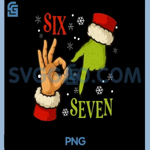 67 Christmas Santa Claus PNG, Grinch 6 7 Internet Meme Xmas PNG