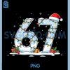 67 Festive Xmas PNG, Six Seven Santa Lights PNG, Gen Alpha Slang Meme PNG