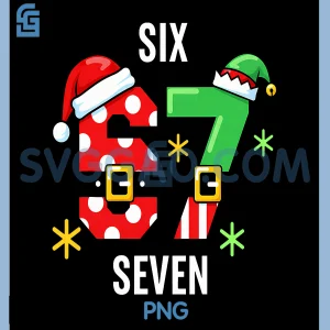 67 Meme Christmas PNG, Santa Elf Brain Rot PNG