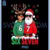 67 Meme Funny PNG, Christmas Santa Six Seven PNG