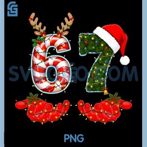 67 Meme Six Seven PNG, Christmas 67 PNG